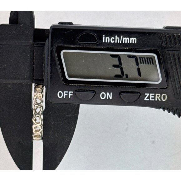 Sterling Silver 925 Open Heart Band Ring, Size 9.25, 925 Estate Jewelry - Picture 6 of 8